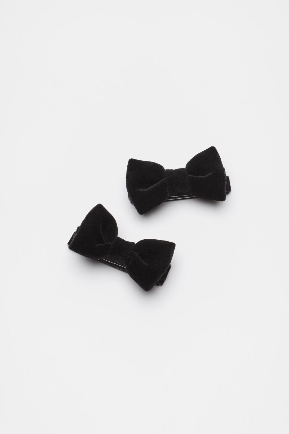 Velvet Bow Duck Clips  Black