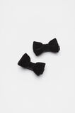 Velvet Bow Duck Clips  Black  hi-res
