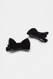 Velvet Bow Duck Clips  Black  hi-res