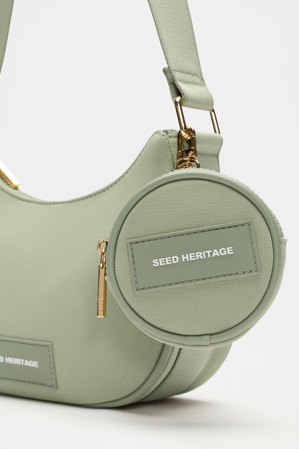 Seed Essential Logo Crossbody Bag  Pale Olive