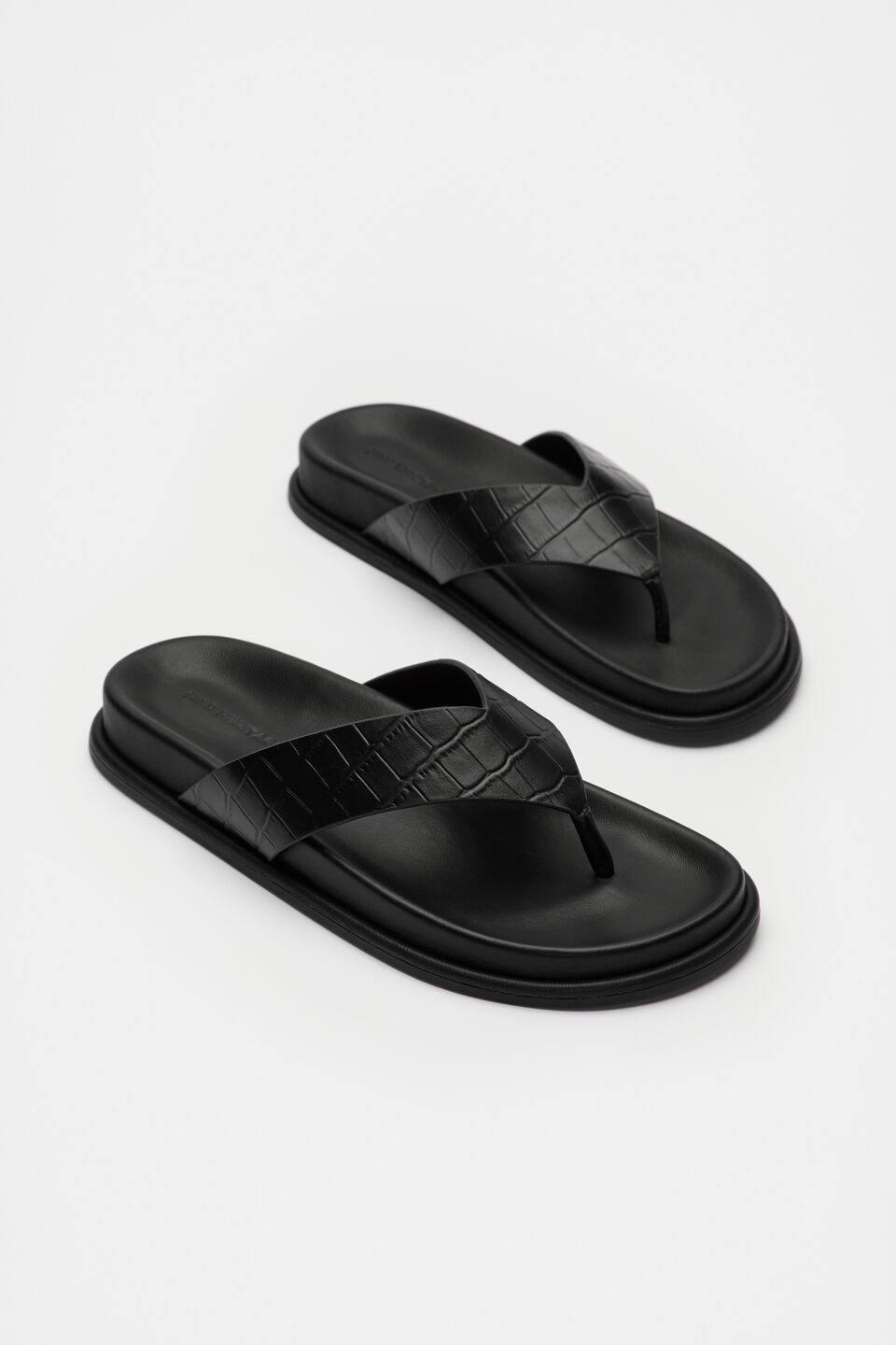 Piper Thong Sandal  Black Croc