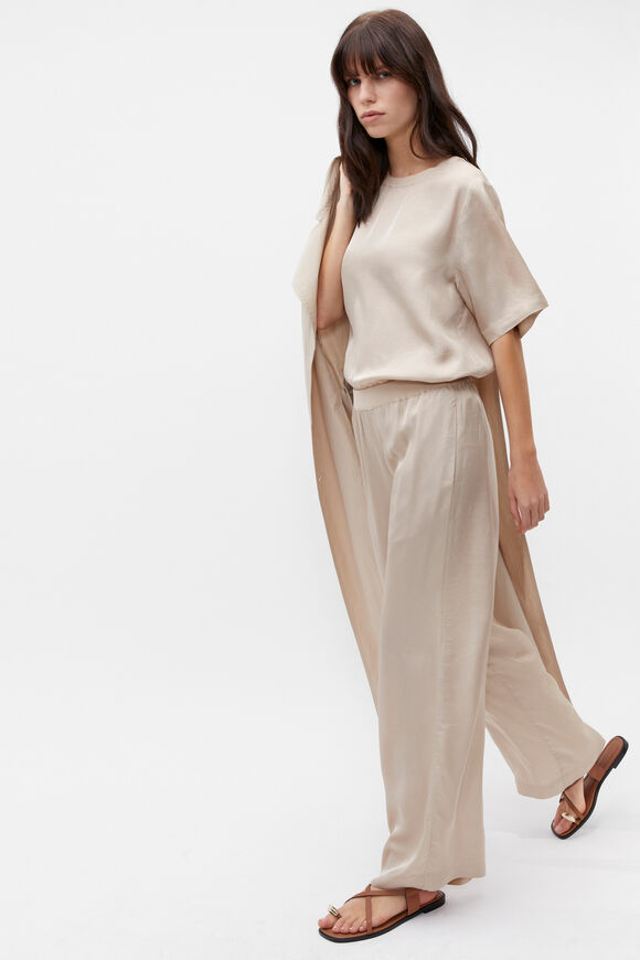 Textured Satin Tee  Cool Sand  hi-res