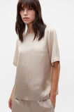 Textured Satin Tee  Cool Sand  hi-res