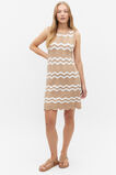 Crochet Mini Shift Dress  Nougat  hi-res