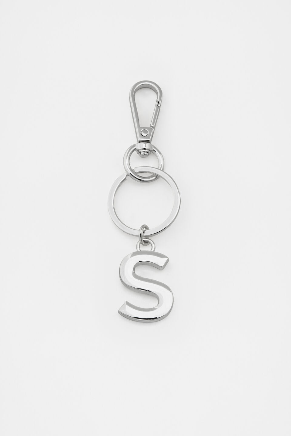 Silver Initials Keyring  S