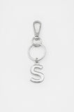 Silver Initials Keyring  S  hi-res