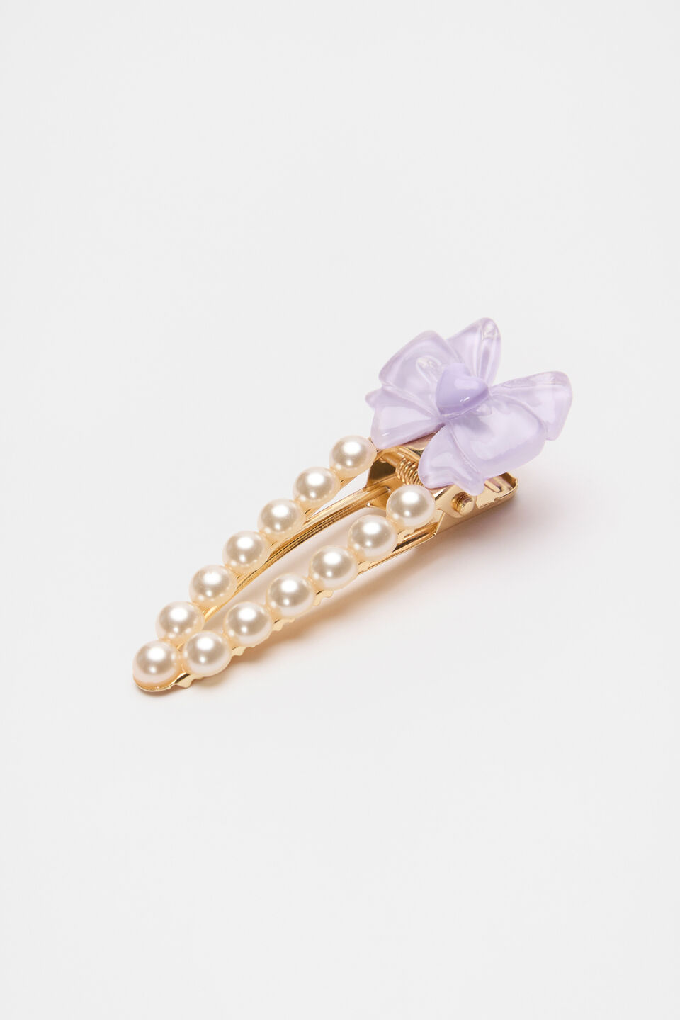 Bow Pearl Duck Clip  Multi