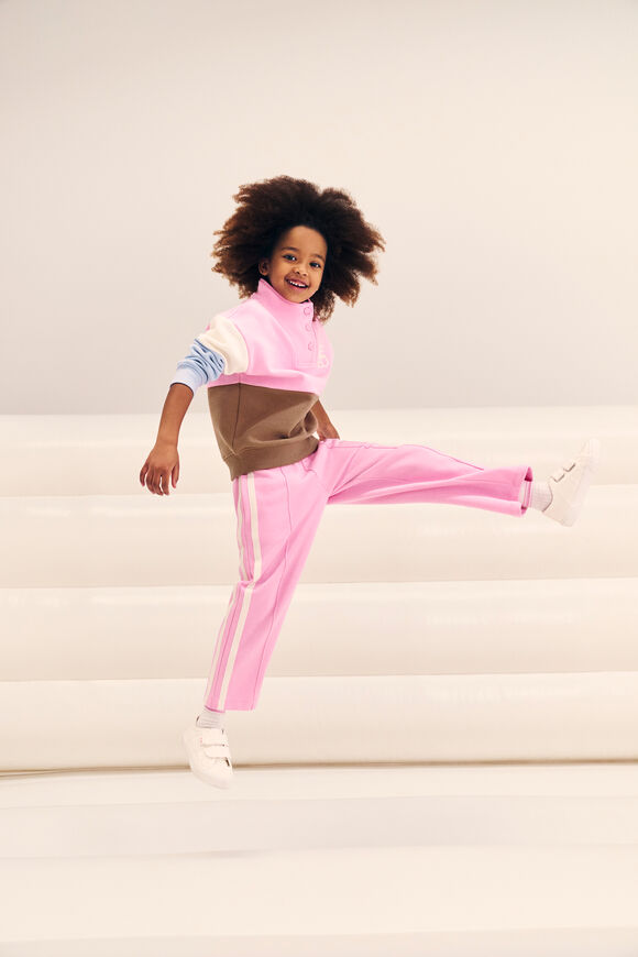 Essential Logo Snap Sweat  Fairy Floss  hi-res