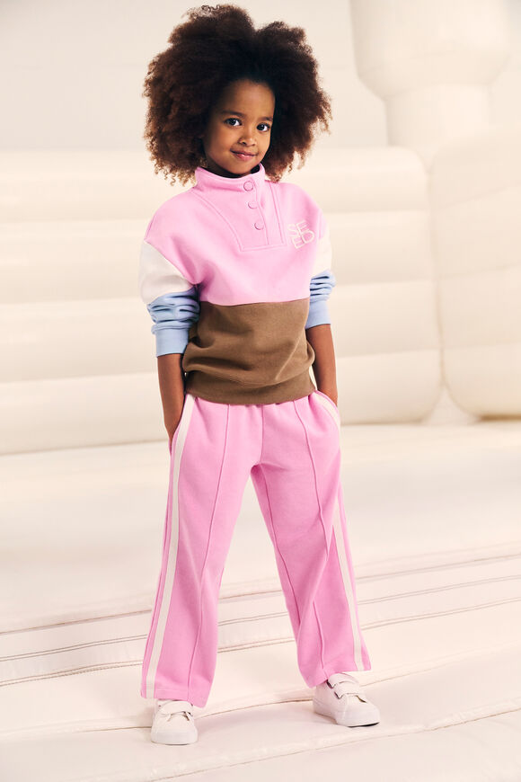 Essential Logo Snap Sweat  Fairy Floss  hi-res