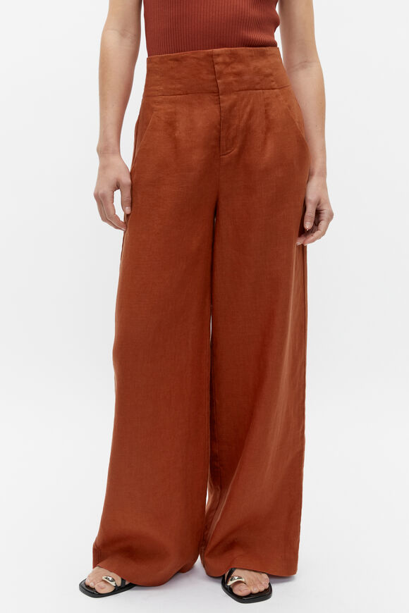 Core Linen Waisted Pant  Russet  hi-res