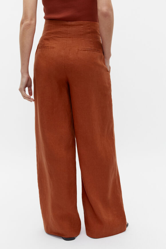 Core Linen Waisted Pant  Russet  hi-res