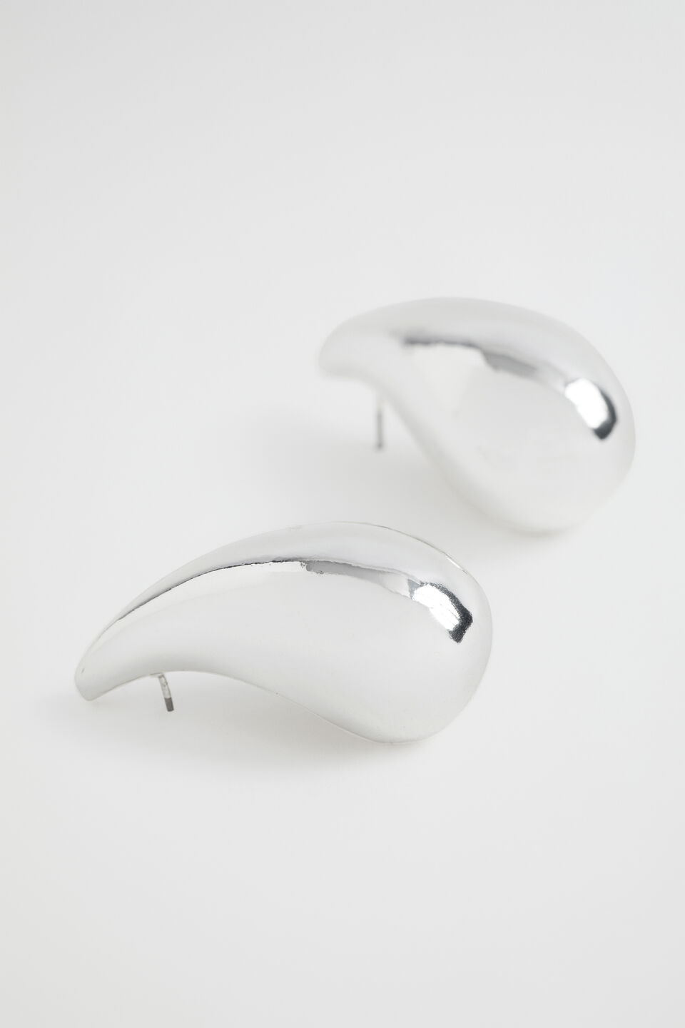 Oversized Drop Earring  Silver
