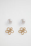 Flora Pearl Stud Set  Gold  hi-res