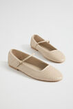 Kai Snake Embossed Ballet Flat  Vanilla  hi-res