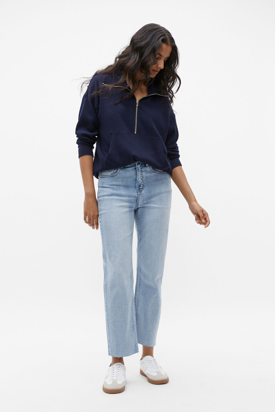 Supersoft Zip Thru Sweat  Midnight Sky