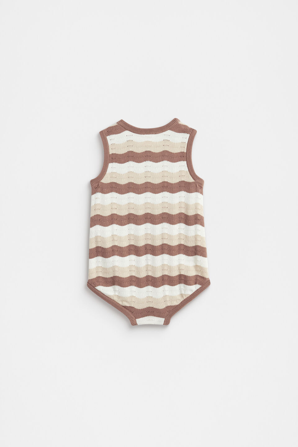 Wavy Knit Romper  Teddy