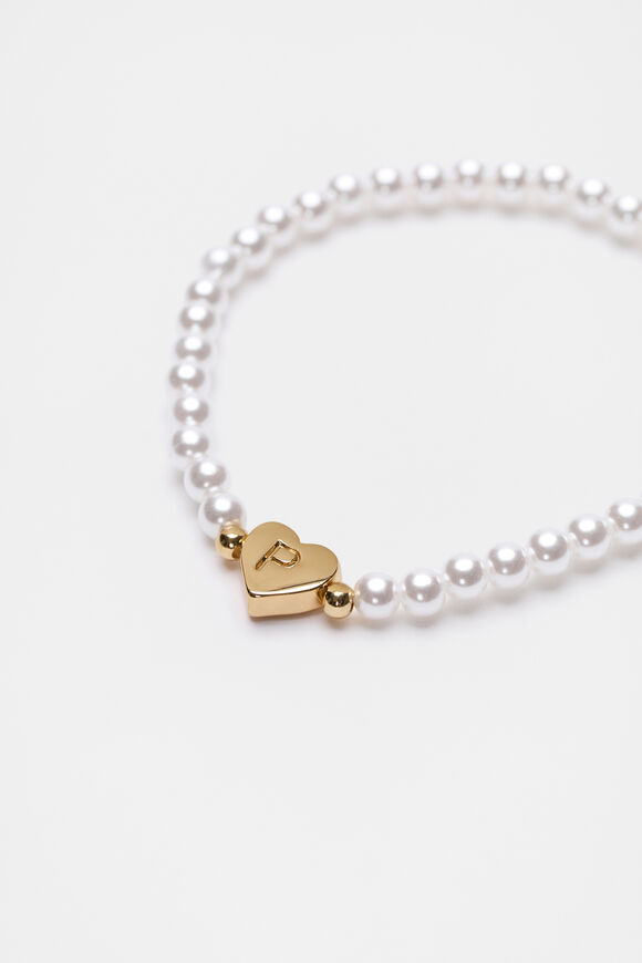 Initial Pearl Bracelet  P  hi-res