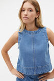 Denim Shell Top  Sea Blue Wash  hi-res