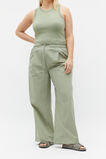 Wide Leg Drawstring Pant  Pale Olive  hi-res