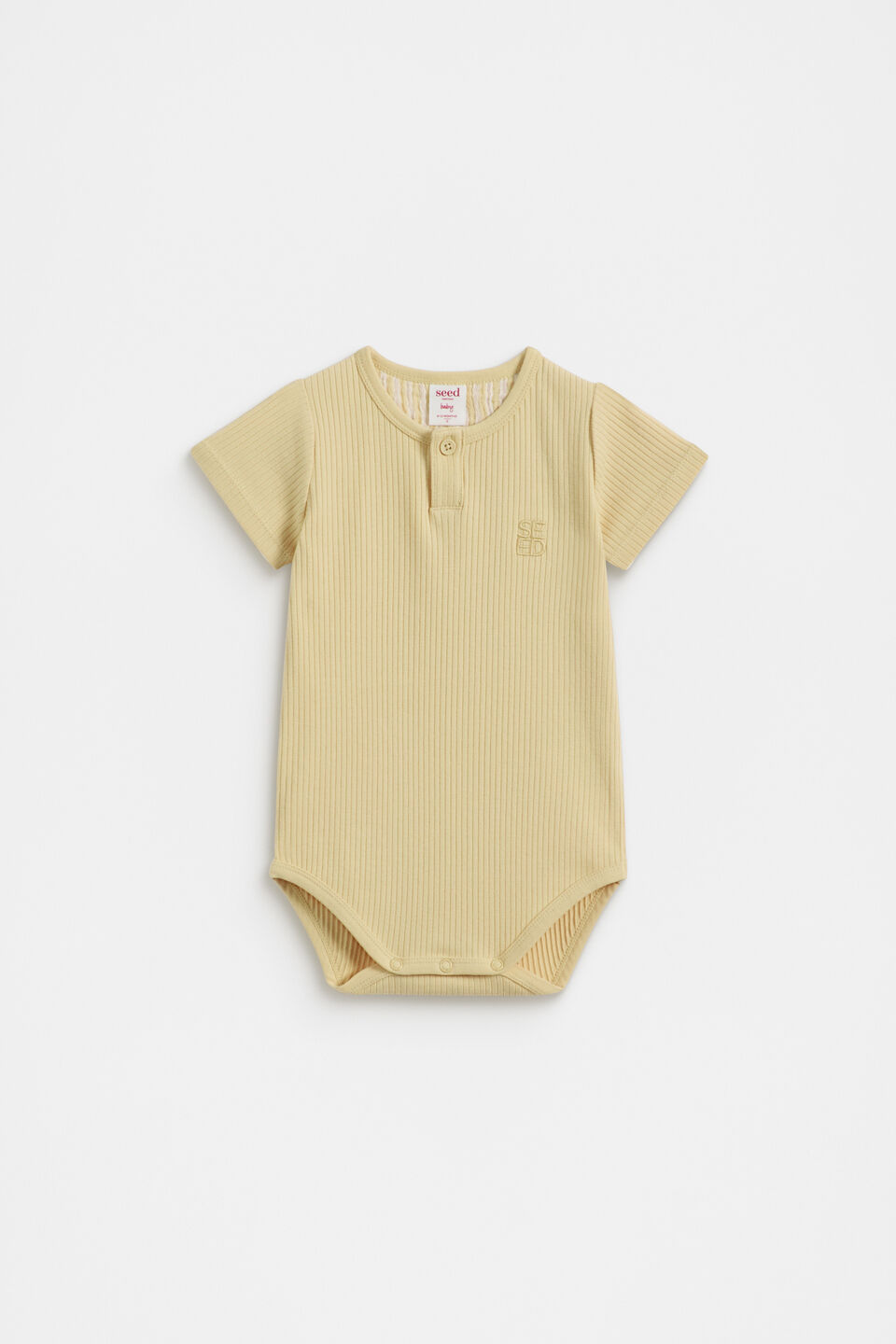 Henley Logo Bodysuit  Honey