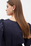 Textured Flower Hoop  Gold  hi-res