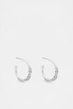 Pave Organic Hoops  Silver  hi-res