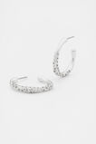 Pave Organic Hoops  Silver  hi-res