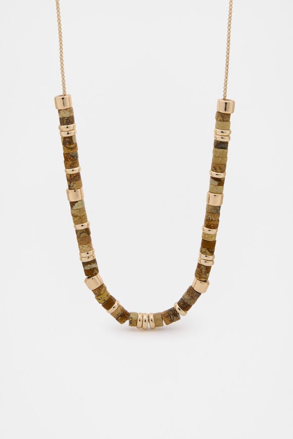 Stone Bead Necklace  Multi  hi-res
