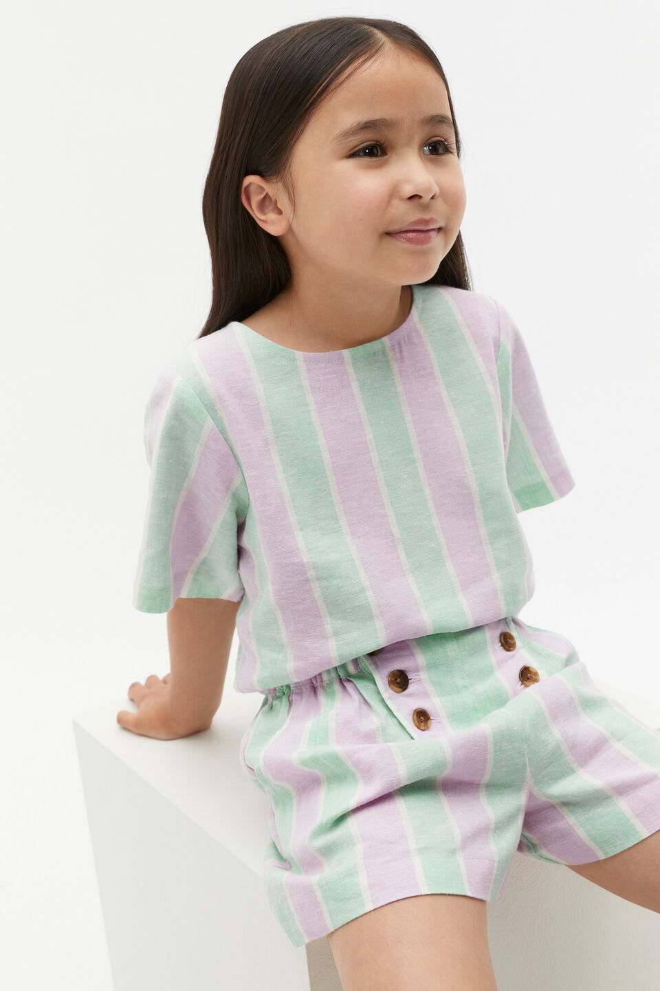 Stripe Shell Top  Multi