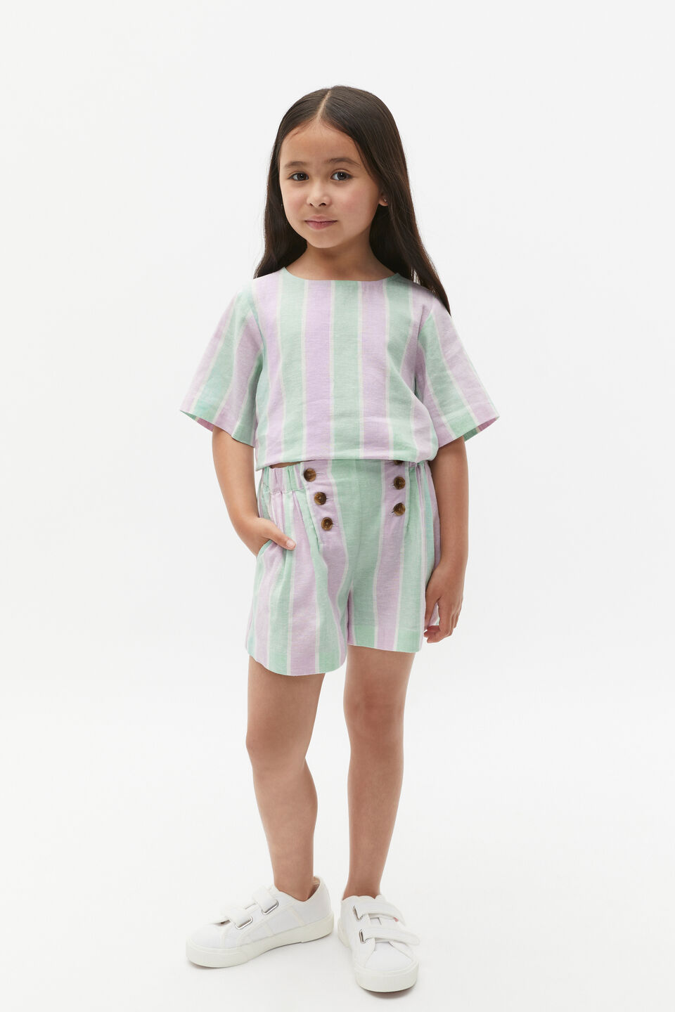 Stripe Shell Top  Multi