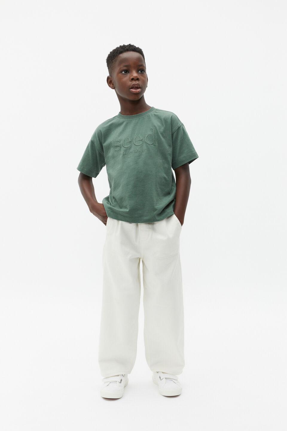 Core Oversized Logo Tee  Khaki