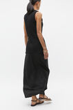 Crepe Rib Button Down Vest  Black  hi-res