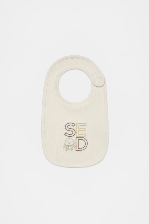 Jellyfish Logo Bib  Milk  hi-res