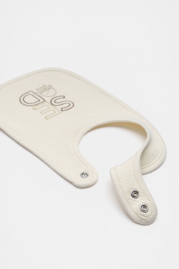 Jellyfish Logo Bib  Milk  hi-res