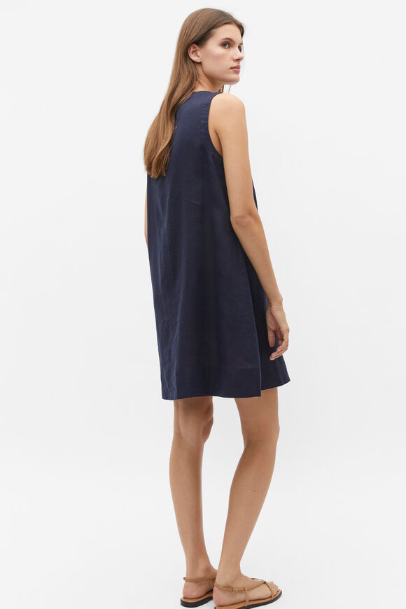 Core Linen Swing Mini Dress  Midnight Sky  hi-res
