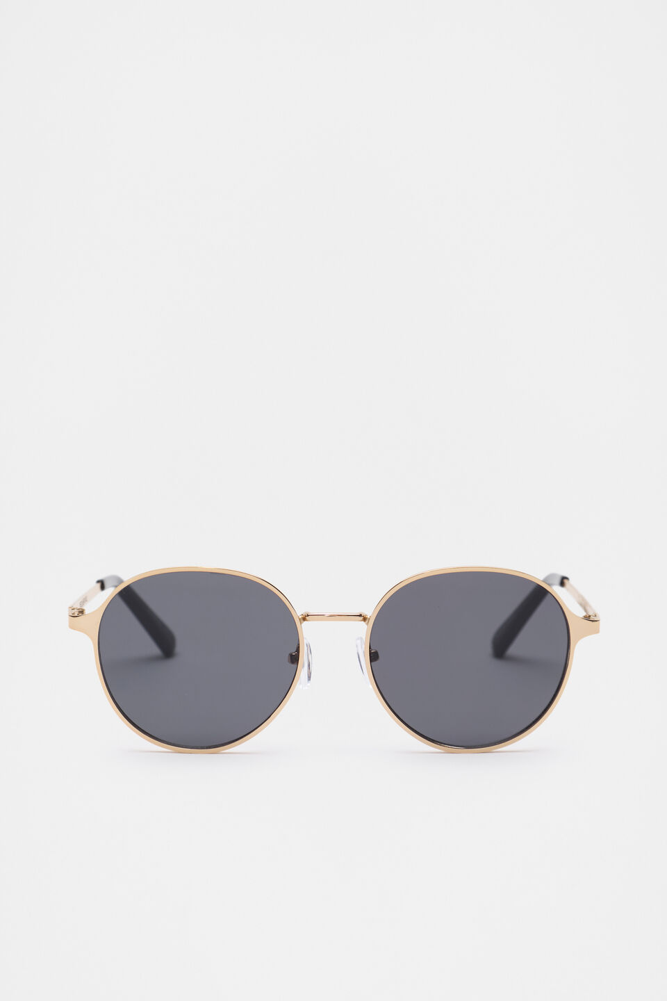 Becca Round Metal Sunglasses  Gold
