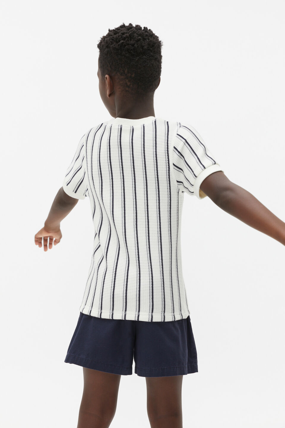 Stripe Waffle Tee  Canvas