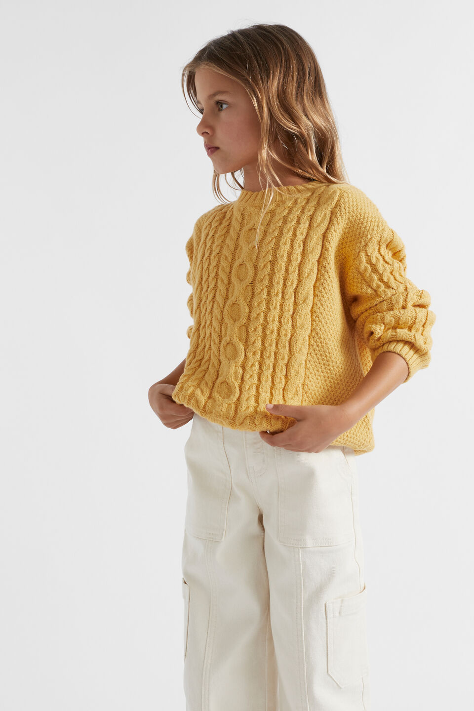 Bell Sleeve Knit Sweater  Honeycomb