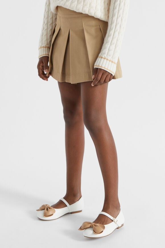 Box Pleat Skirt  Caramel  hi-res