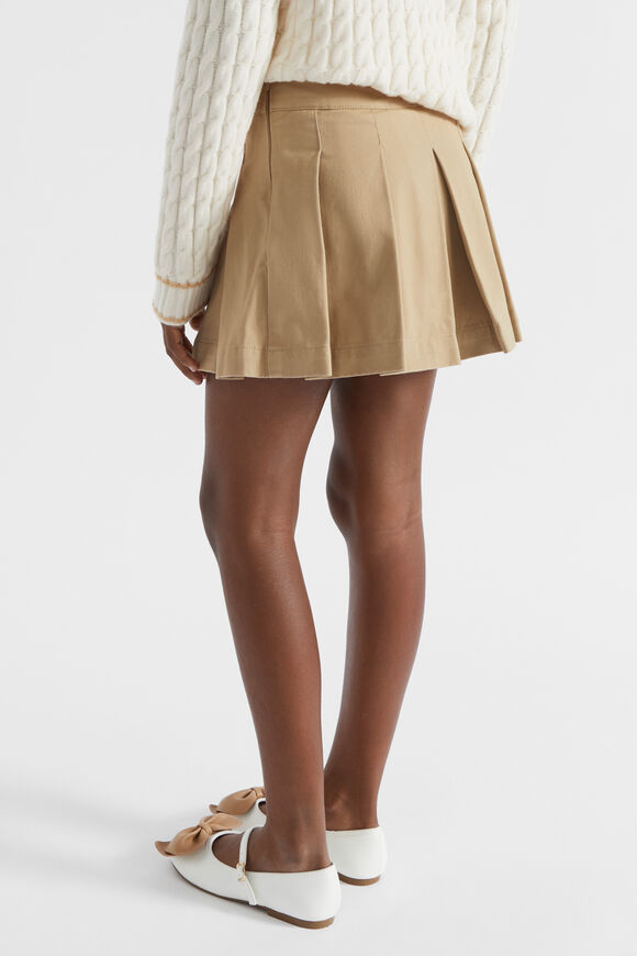 Box Pleat Skirt  Caramel  hi-res