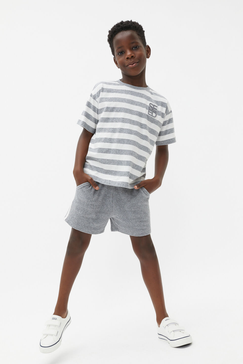 Core Stripe Tee  Storm Stripe