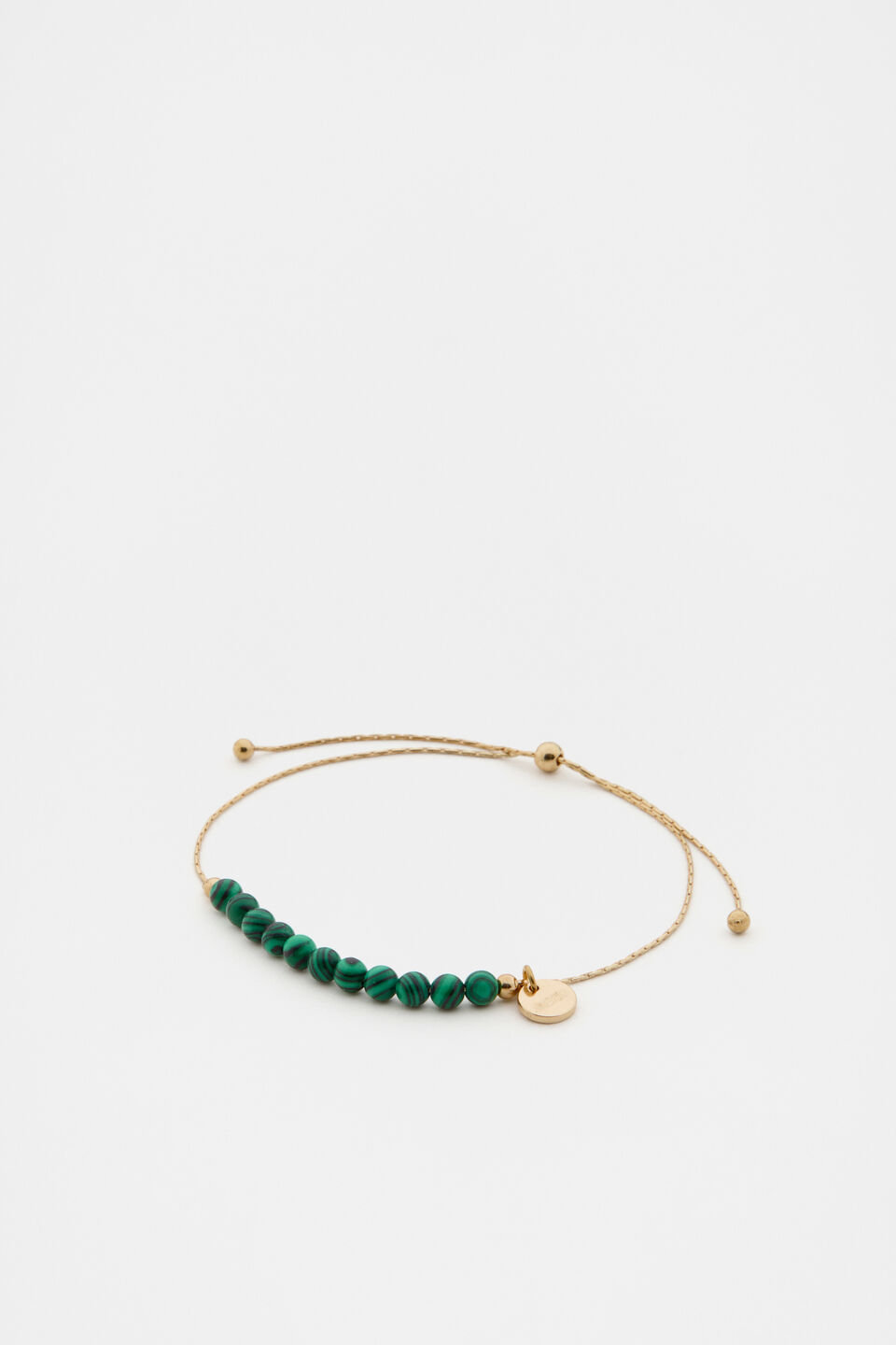 Stone Fine Toggle Bracelet  Green