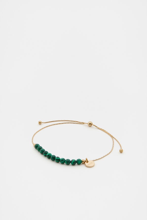 Stone Fine Toggle Bracelet  Green  hi-res
