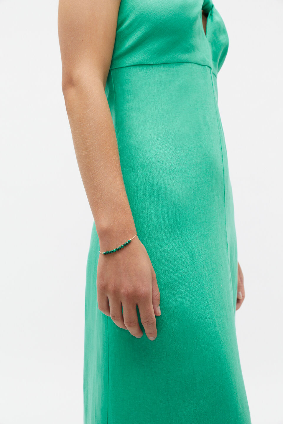 Stone Fine Toggle Bracelet  Green