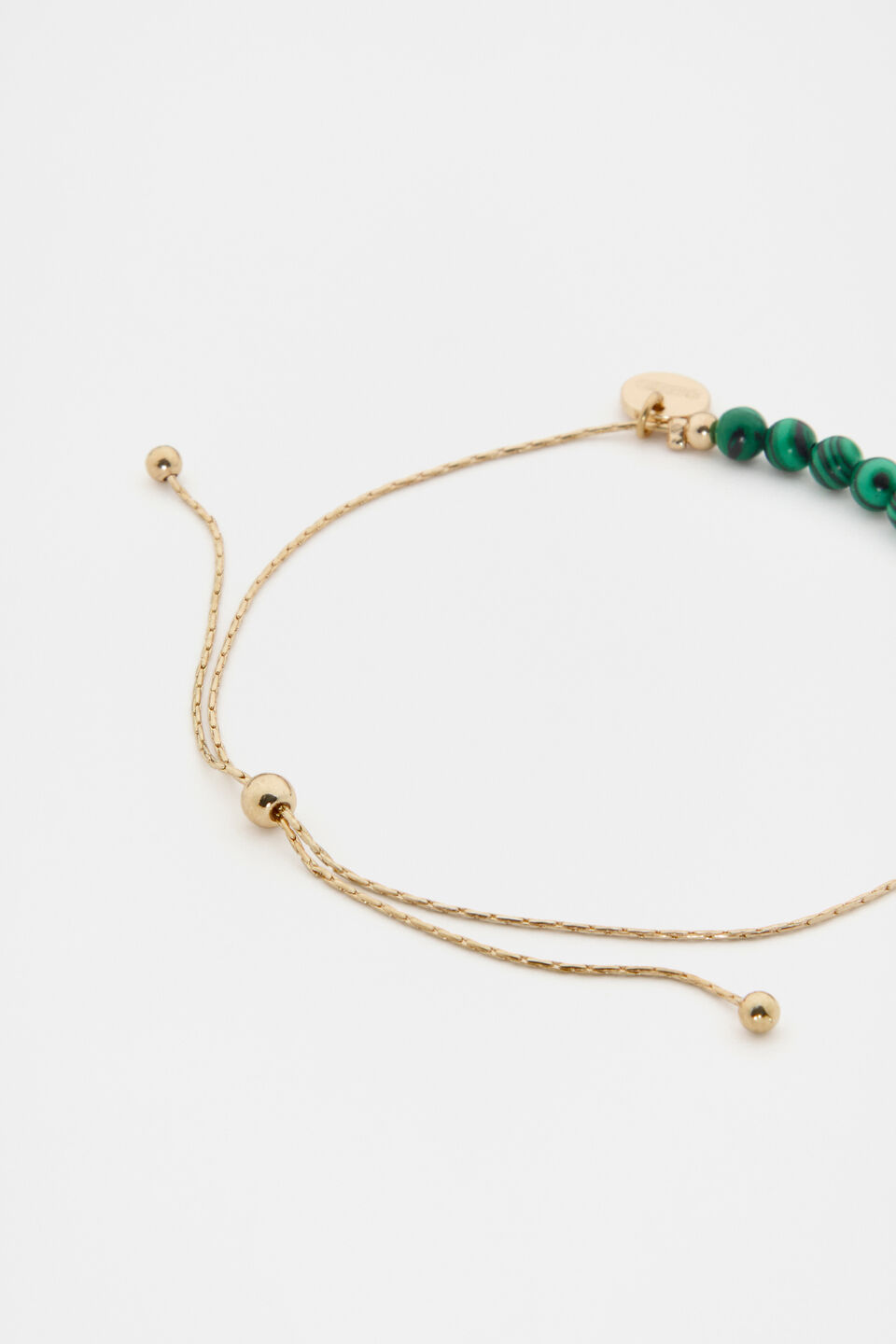 Stone Fine Toggle Bracelet  Green