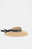Wide Brim Raffia Visor  Natural  hi-res
