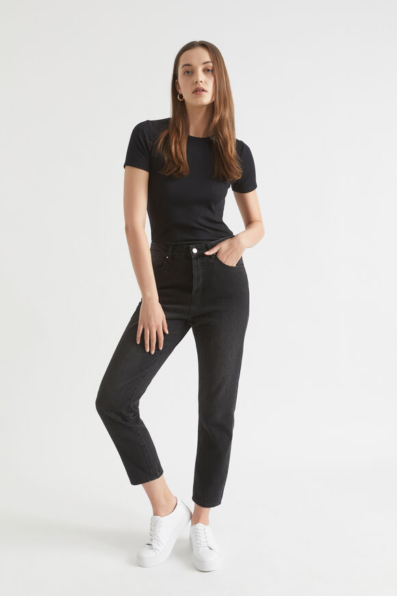 Core Rib Tee  Black  hi-res