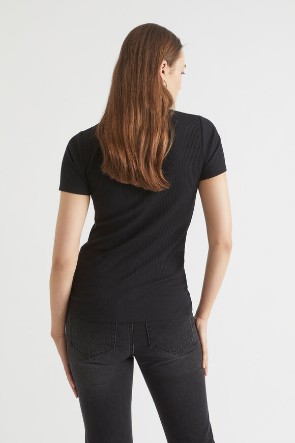 Core Rib Tee  Black  hi-res