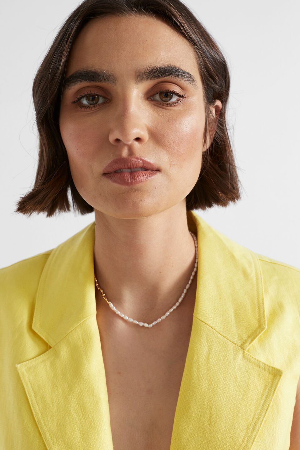 Mini Pearl Necklace  Gold