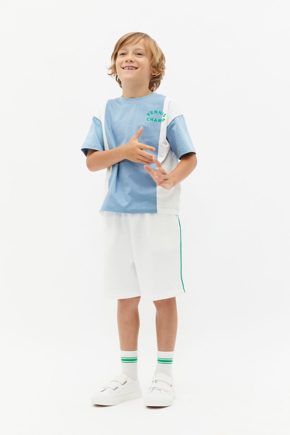 Tennis Tee  Water Blue